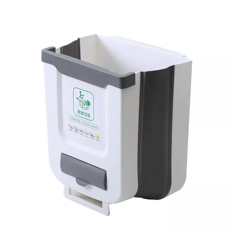 Kitchen Folding Trash Can Cabinet Door Mounted