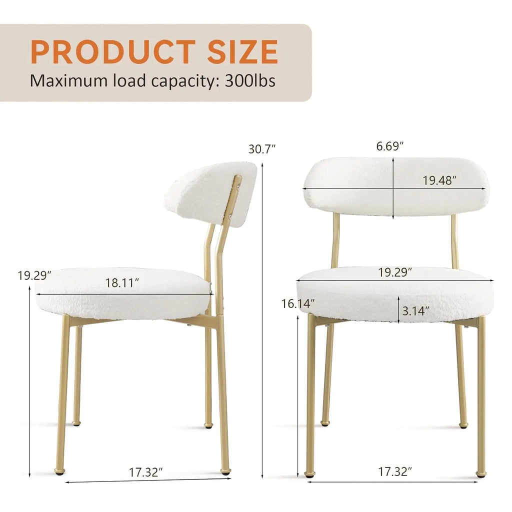 Boucle Upholstered Dining Chair