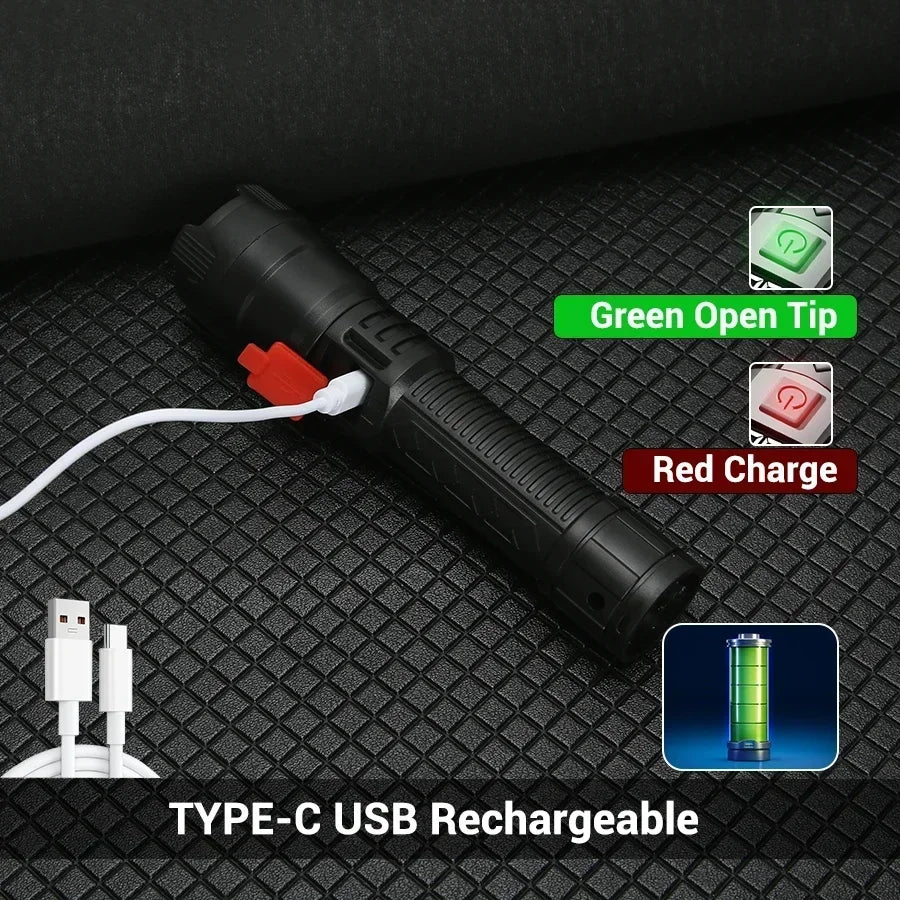 Flashlight Rechargeable Tactical Zoom