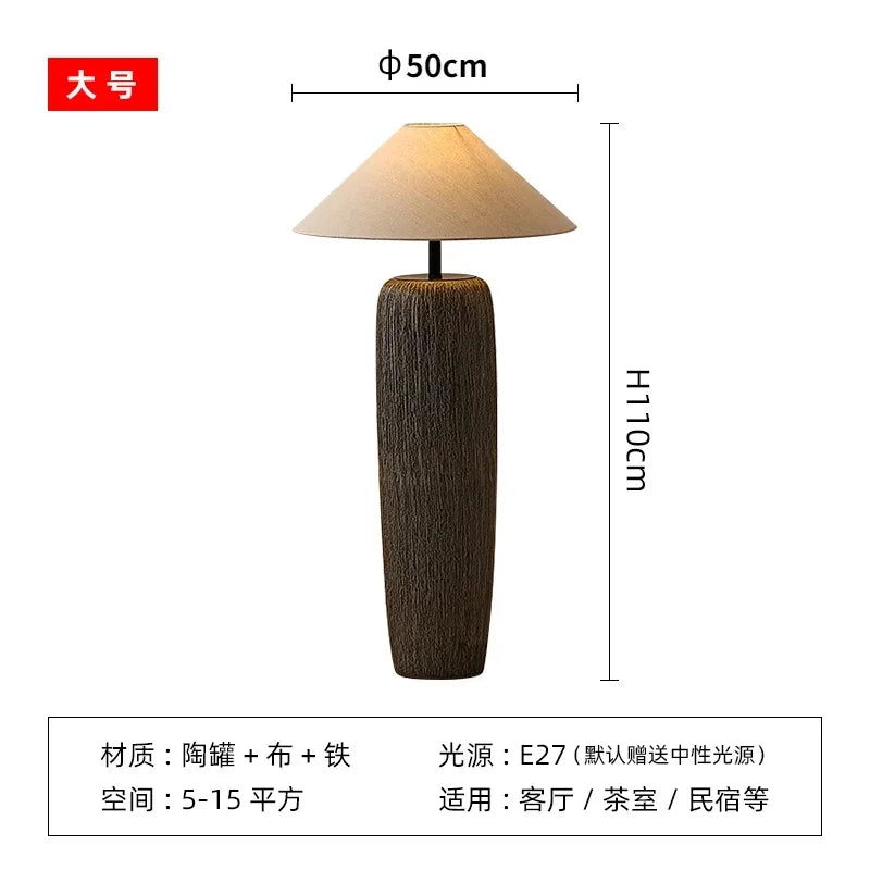 Ceramic Lamp Wabi Sabi Style Floor Lamp