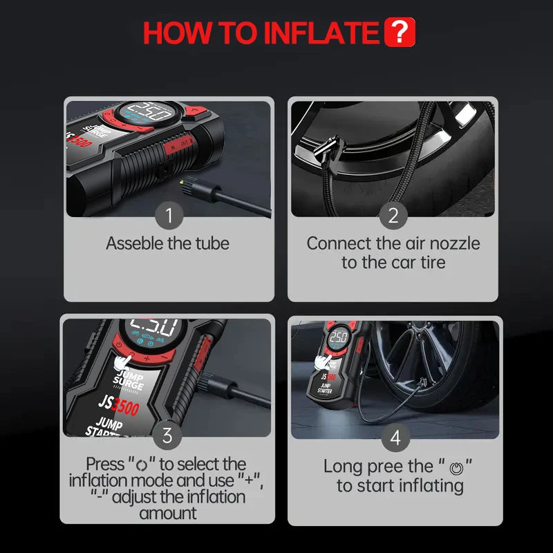 l Air Pump Jump Starter, Digital Tire Inflator