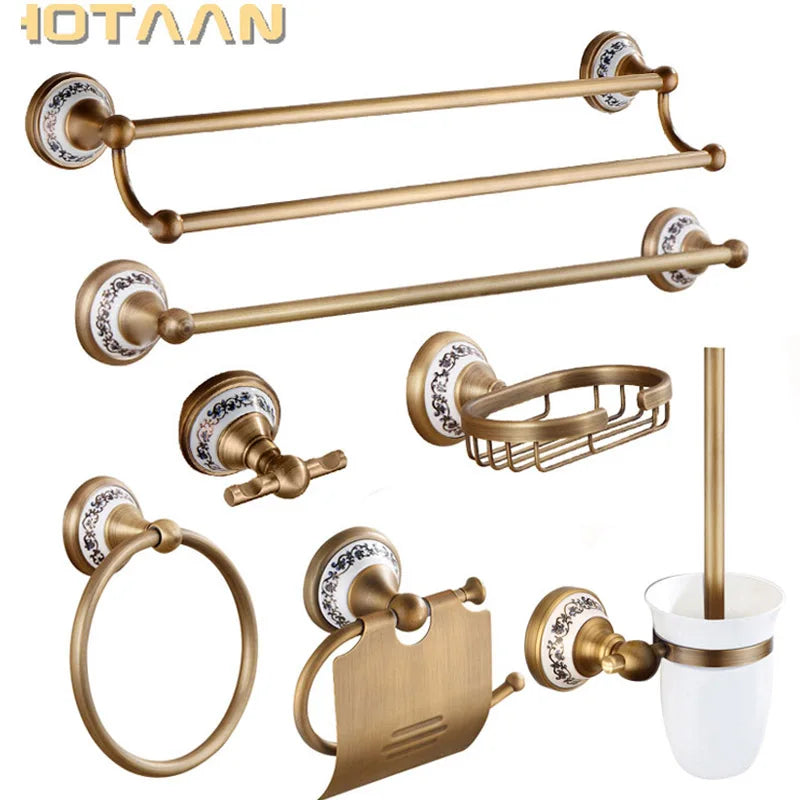 Antique Solid Brass Bathroom Accessories Sets