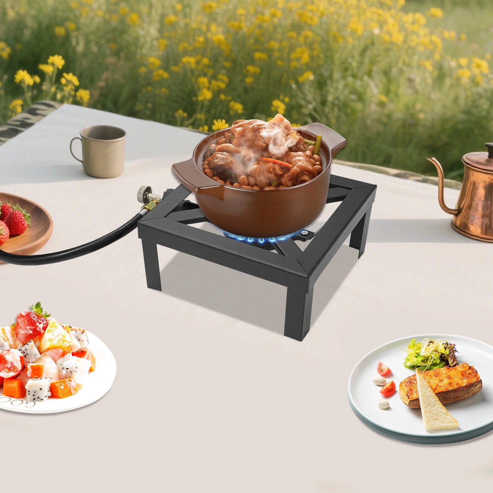 Portable Double Burner Outdoor Gas Stove