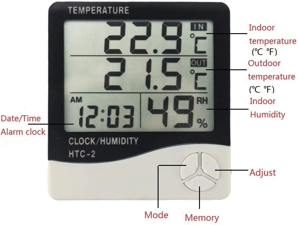 Home Indoor Outdoor Hygrometer Thermometer