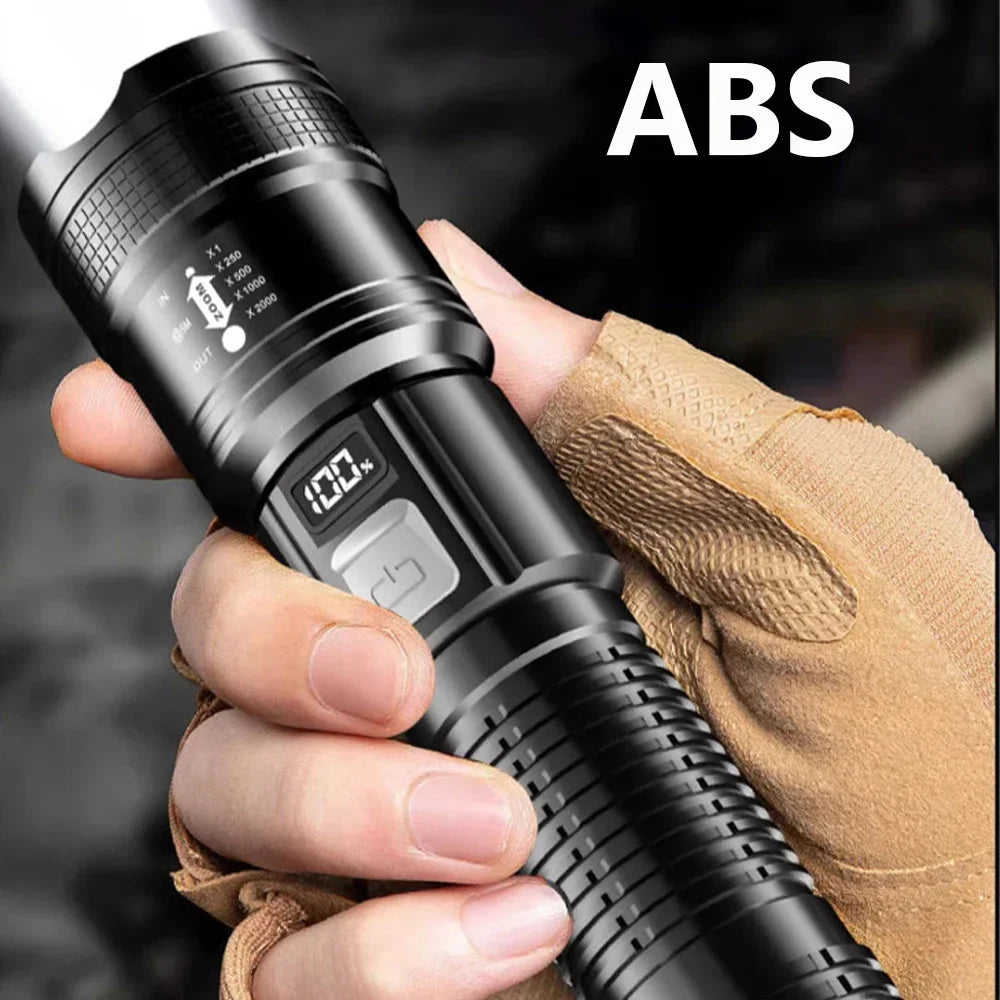 1600000 Super Bright Flashlight Rechargeable Waterproof