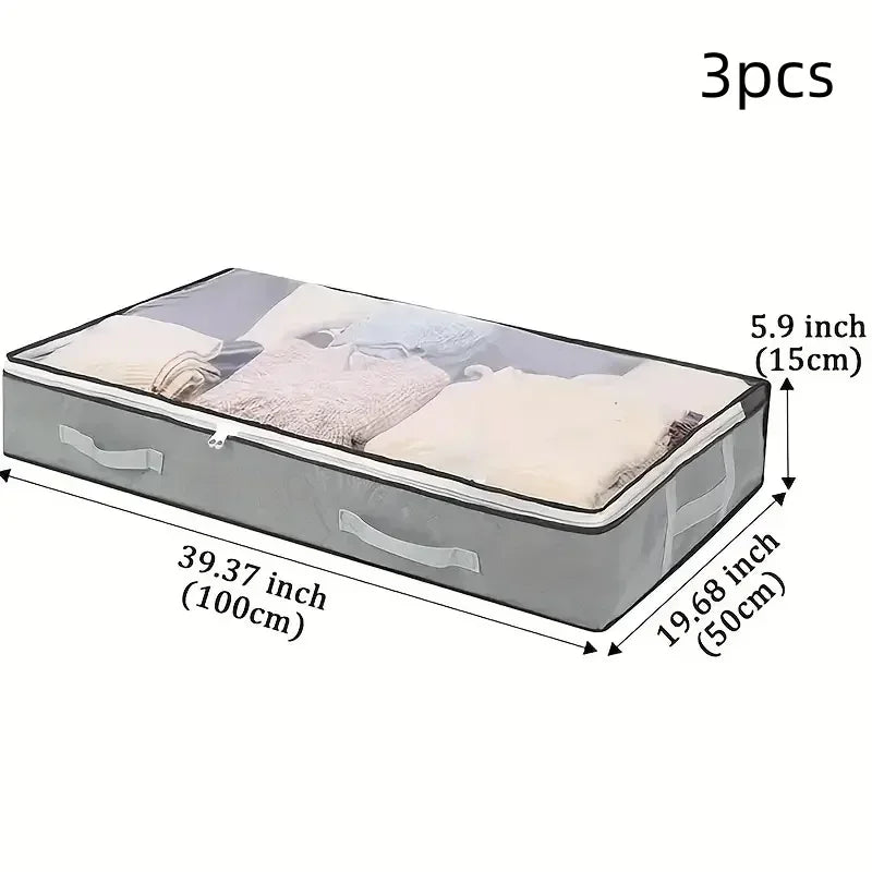 Under Bed Storage Box with Reinforced Handles