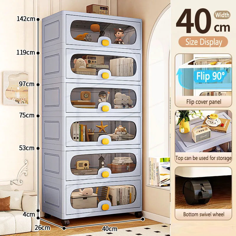 Storage Cabinet with Drawers with Wheels