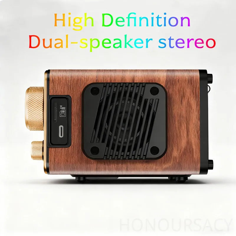 FM SW Radios Bluetooth 5.2 Dual Speaker Digital display Alarm Clock
