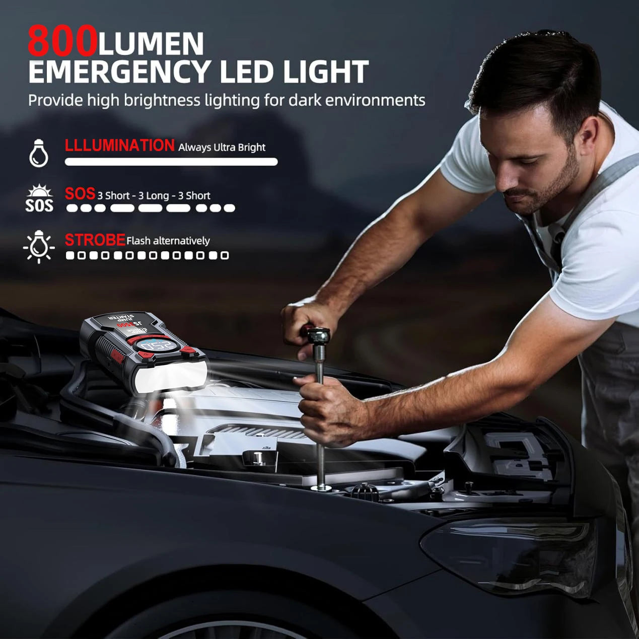 l Air Pump Jump Starter, Digital Tire Inflator