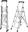 4 Step Ladder Aluminum Ladder with Tool Tray