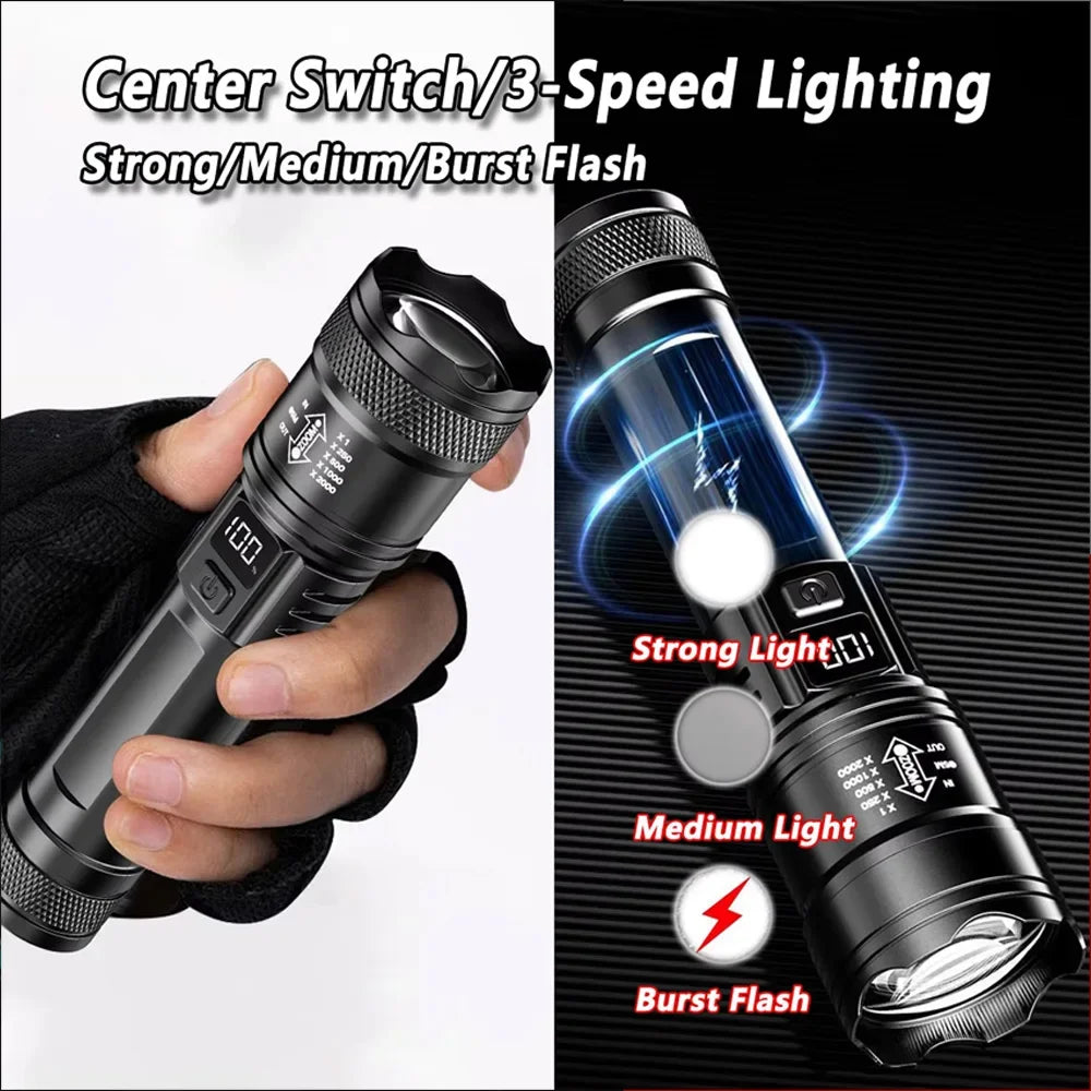 100000LM Super Bright Flashlight