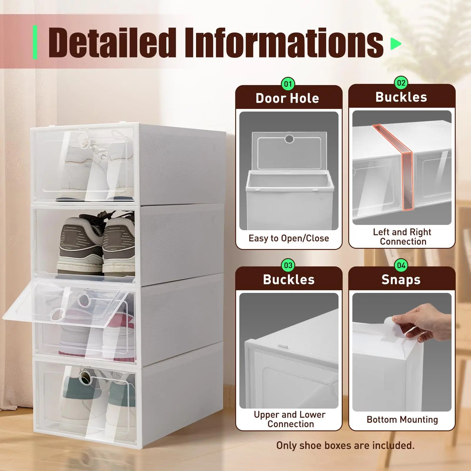 20 Pcs Shoe Box, Foldable