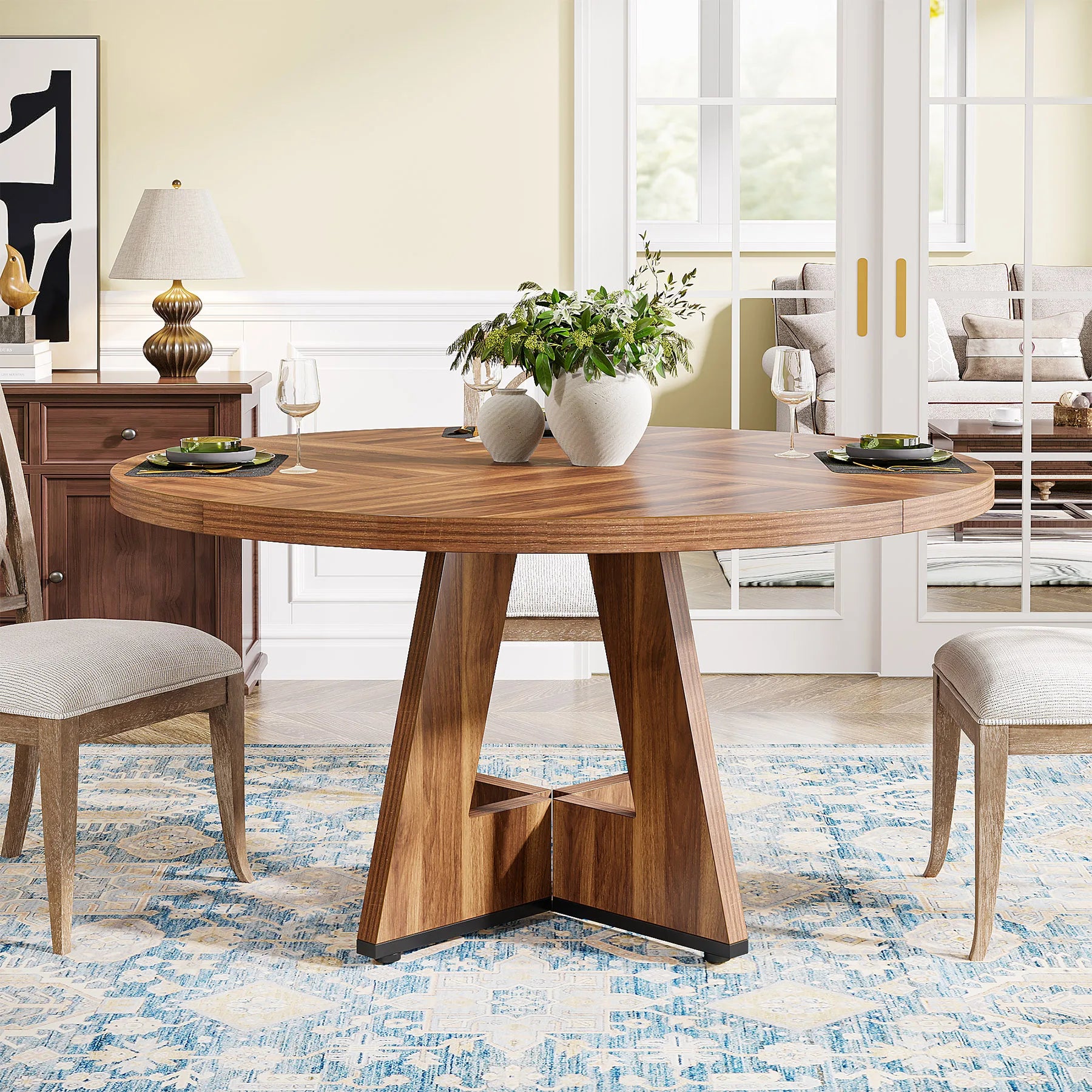 Round Dining Table for 4,