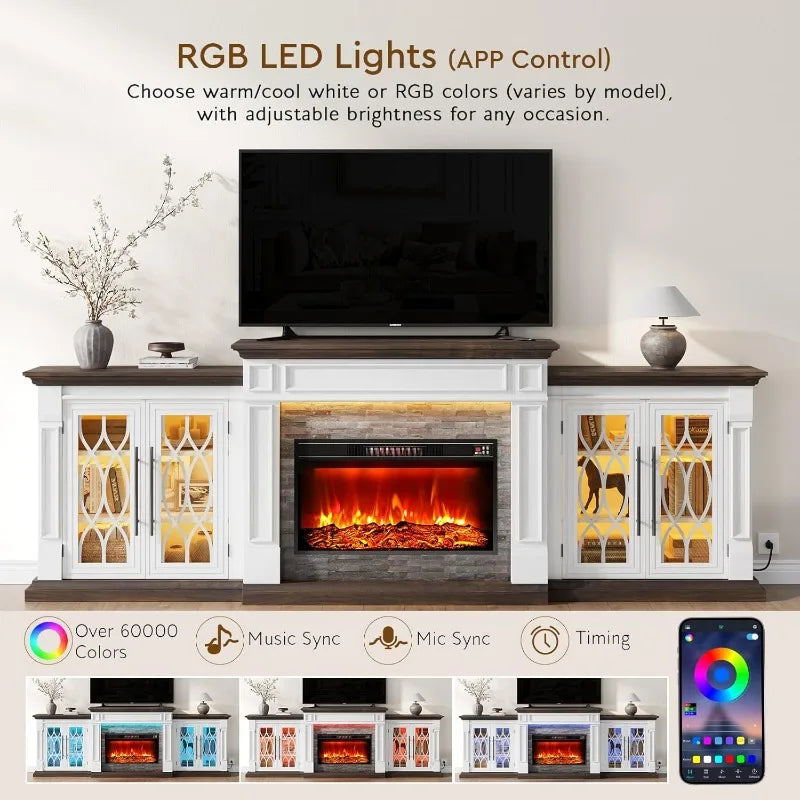 Electric Fireplace with Mantel