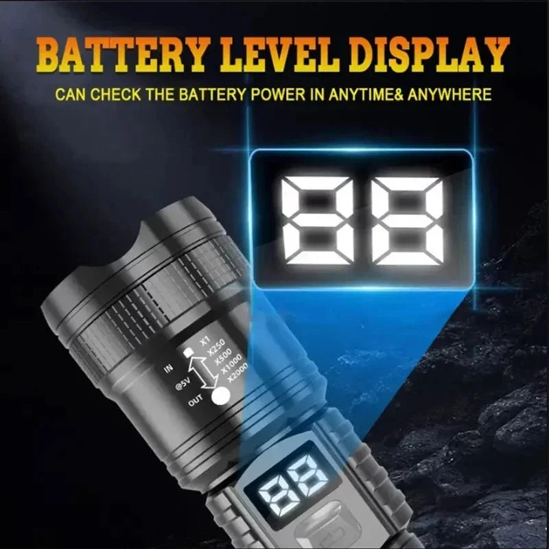 100000LM Super Bright Flashlight