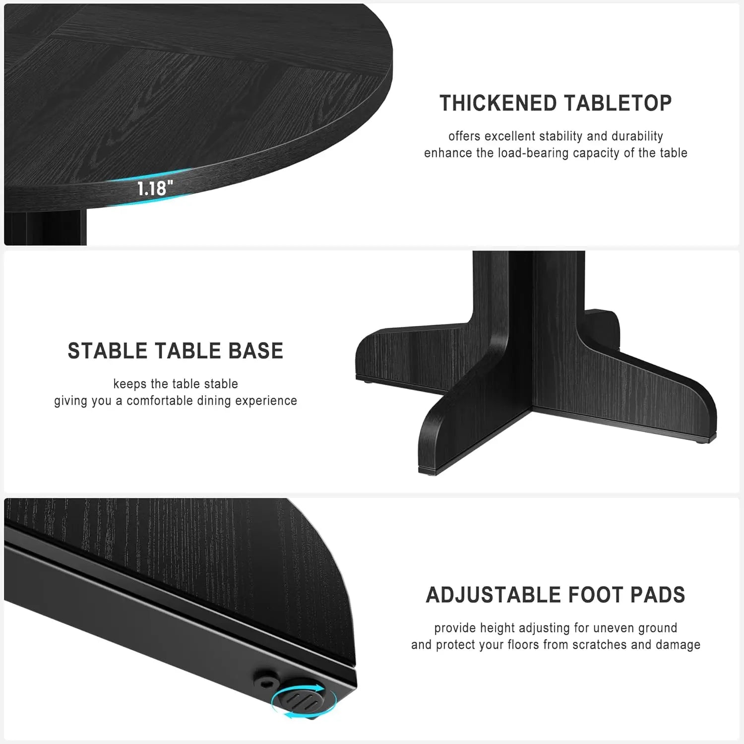 Round Dining Table for 4