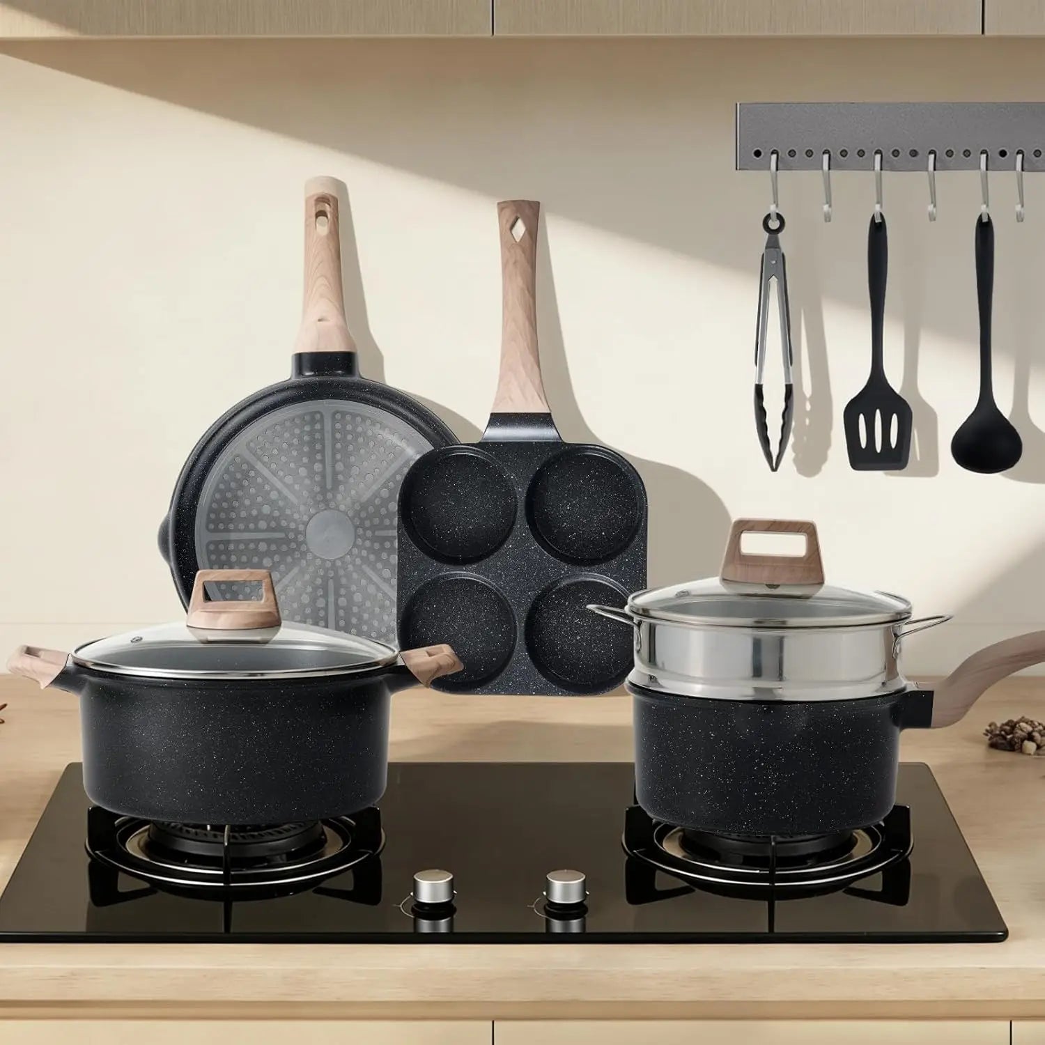 25-Piece Nonstick Cookware Set Induction