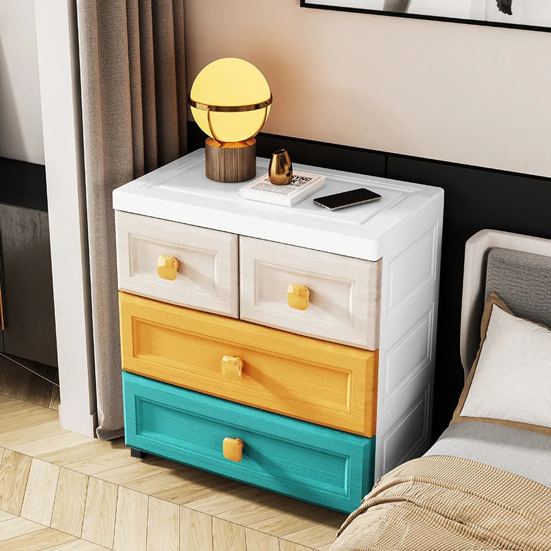 Storage Cabinet with Drawers with Wheels