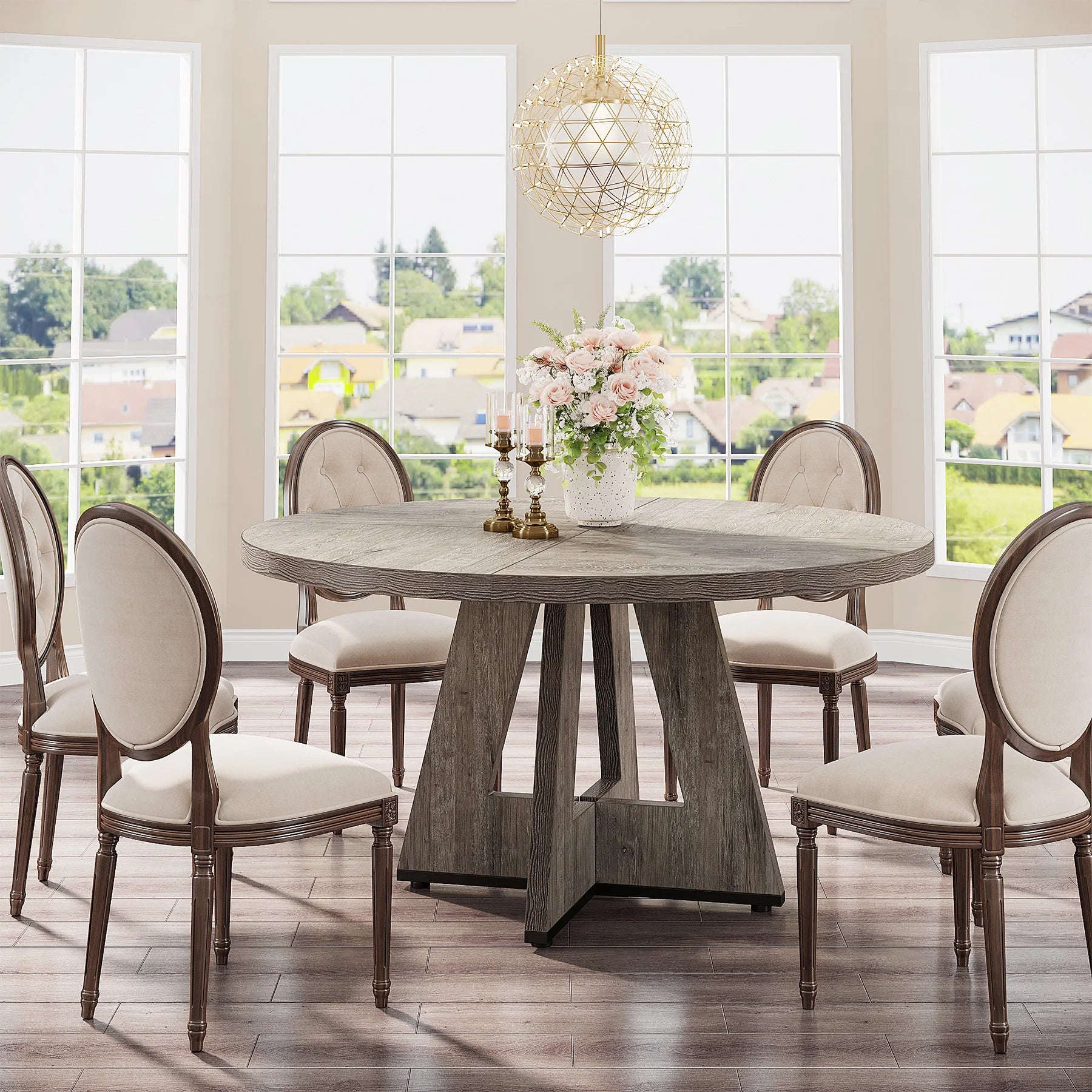 Round Dining Table for 4,