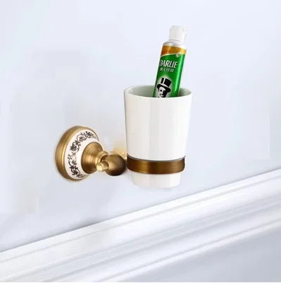 Antique Solid Brass Bathroom Accessories Sets